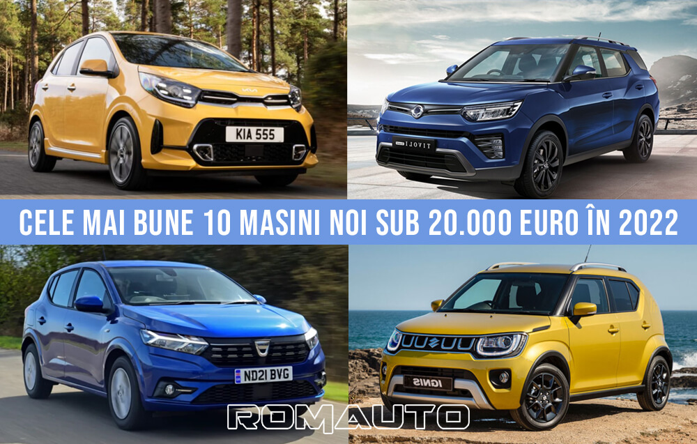 cele mai bune 10 masini noi sub 20000 euro