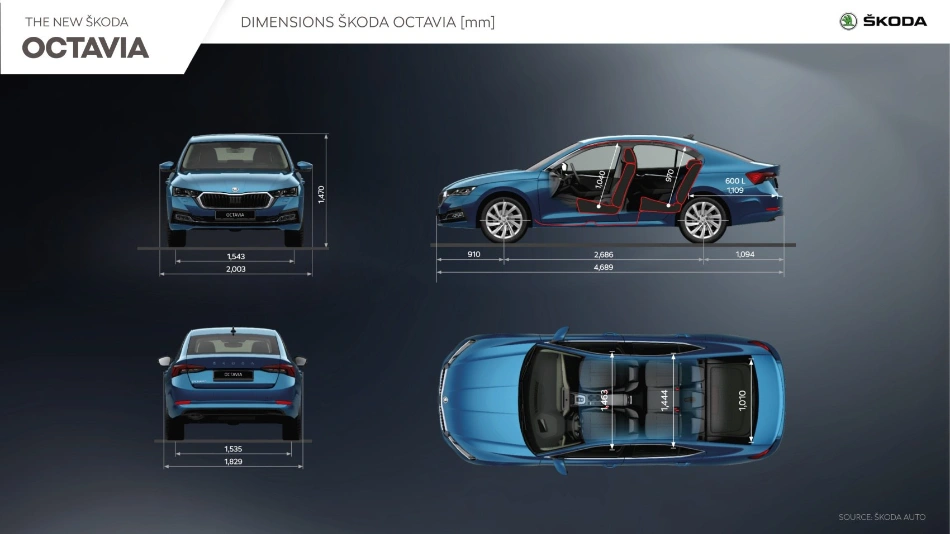 Skoda Octavia IV 1.5 TSI EVO e-TEC 150 CP mHEV DSG 2020-2024 TOP 10