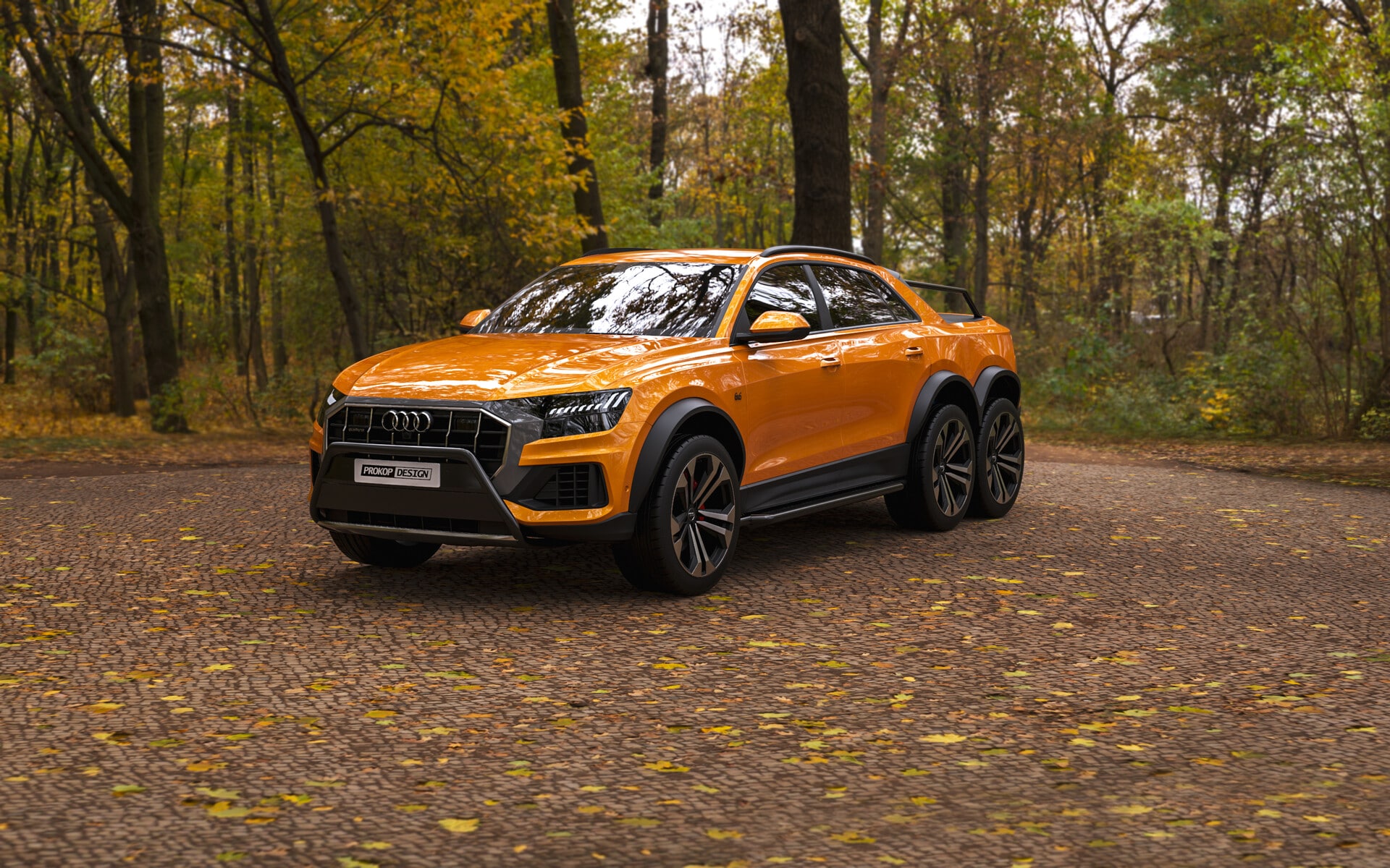 Audi Q8 6x6 prinde viata intr-o randare 3D! Toyota