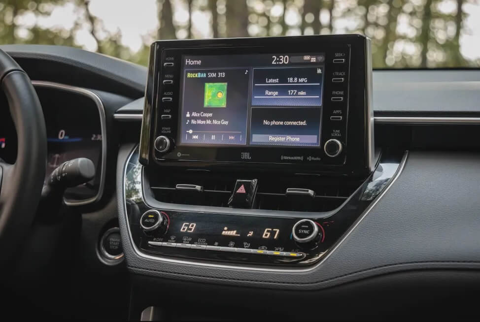 Toyota Corolla Cross 2022 ecran infotainment