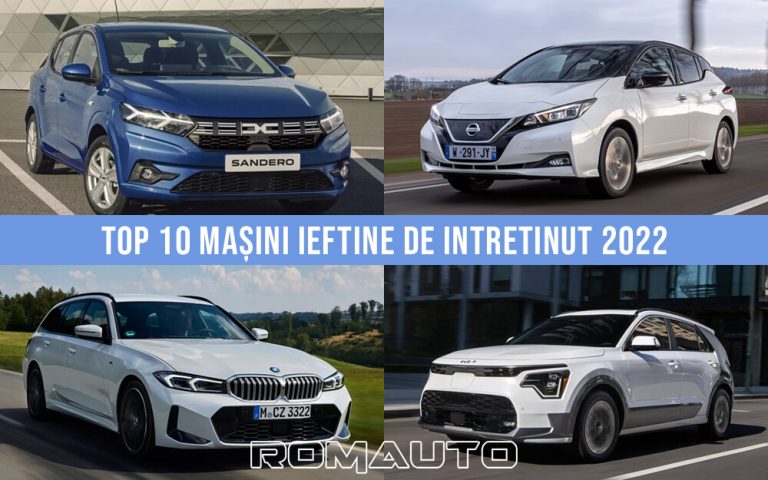 TOP 10 mașini ieftine de întreținut 2022